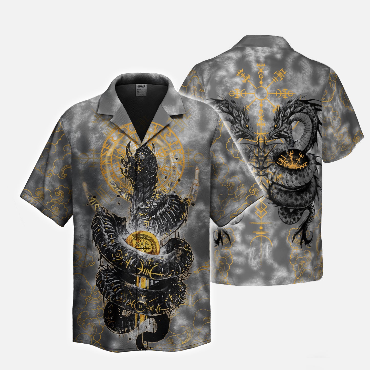 Golden Jormungandr -Inspired Hawaiian Set