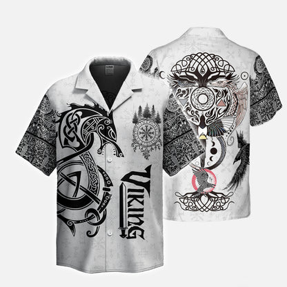 Dragon Shield Viking Hawaiian Shirt
