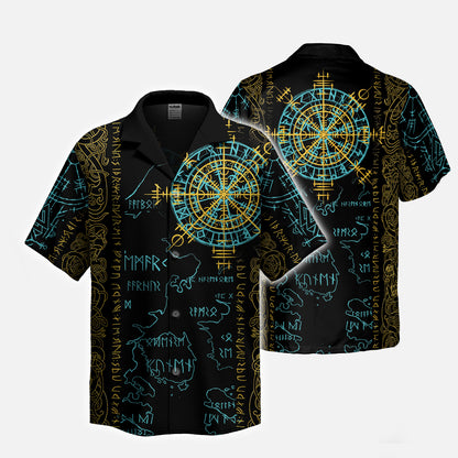 Viking Runes & Vegvisir – Hawaii Shirt