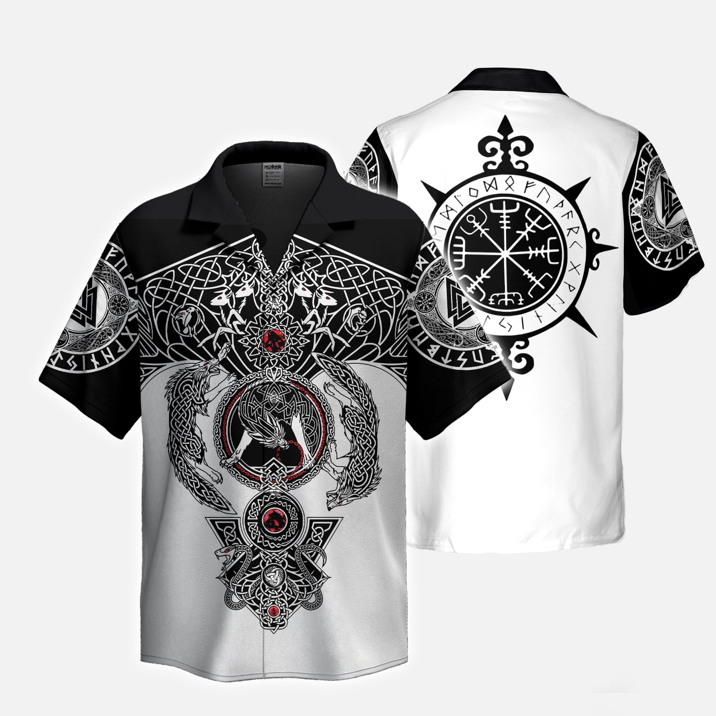 Nordic Wolves Compass – Hawaii Shirt