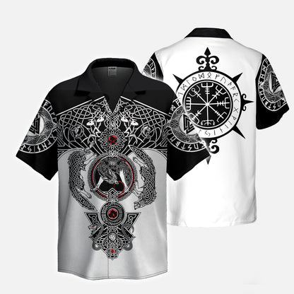 Nordic Wolves Compass – Hawaii Shirt