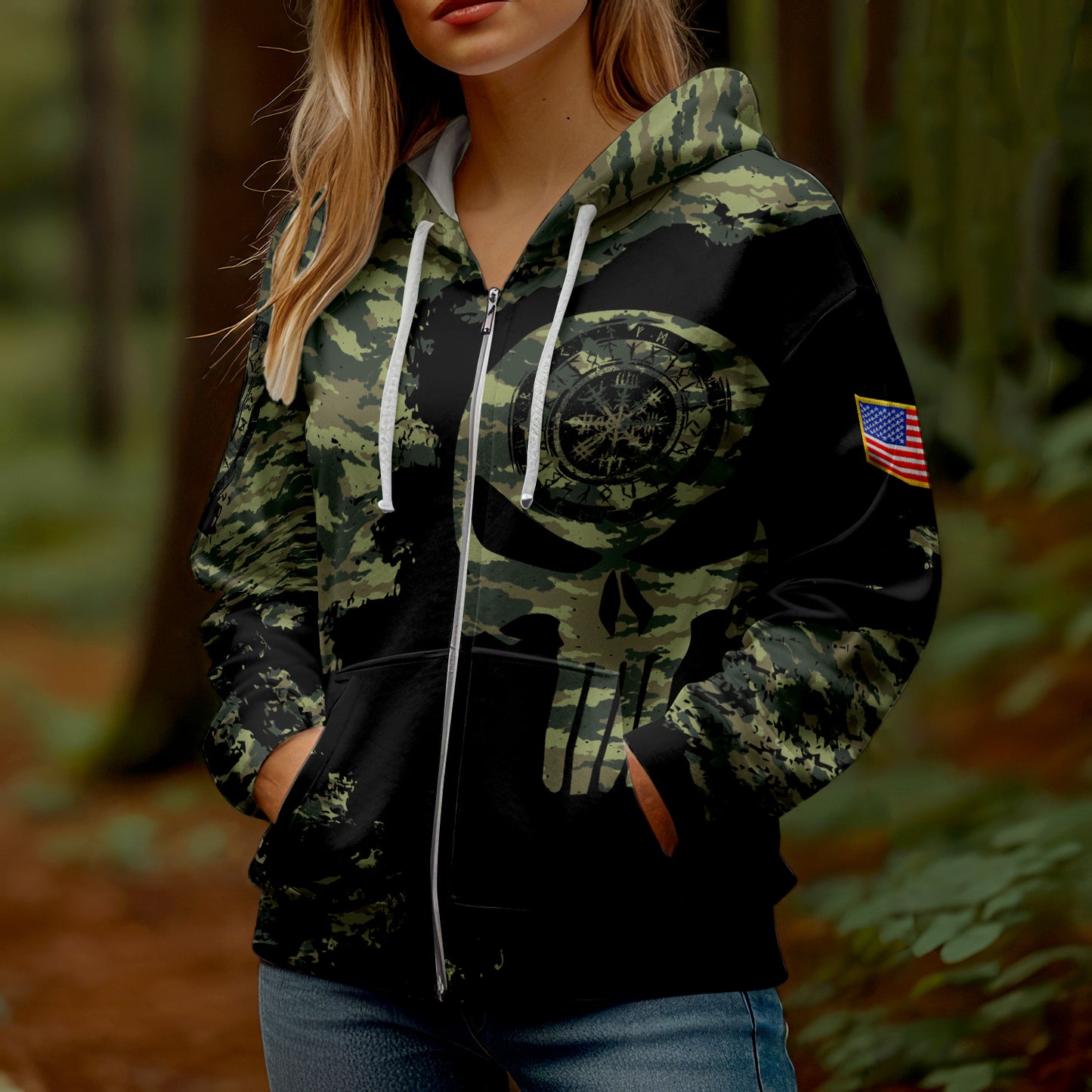 Skull of Valhalla Camo - Viking Hoodie Set