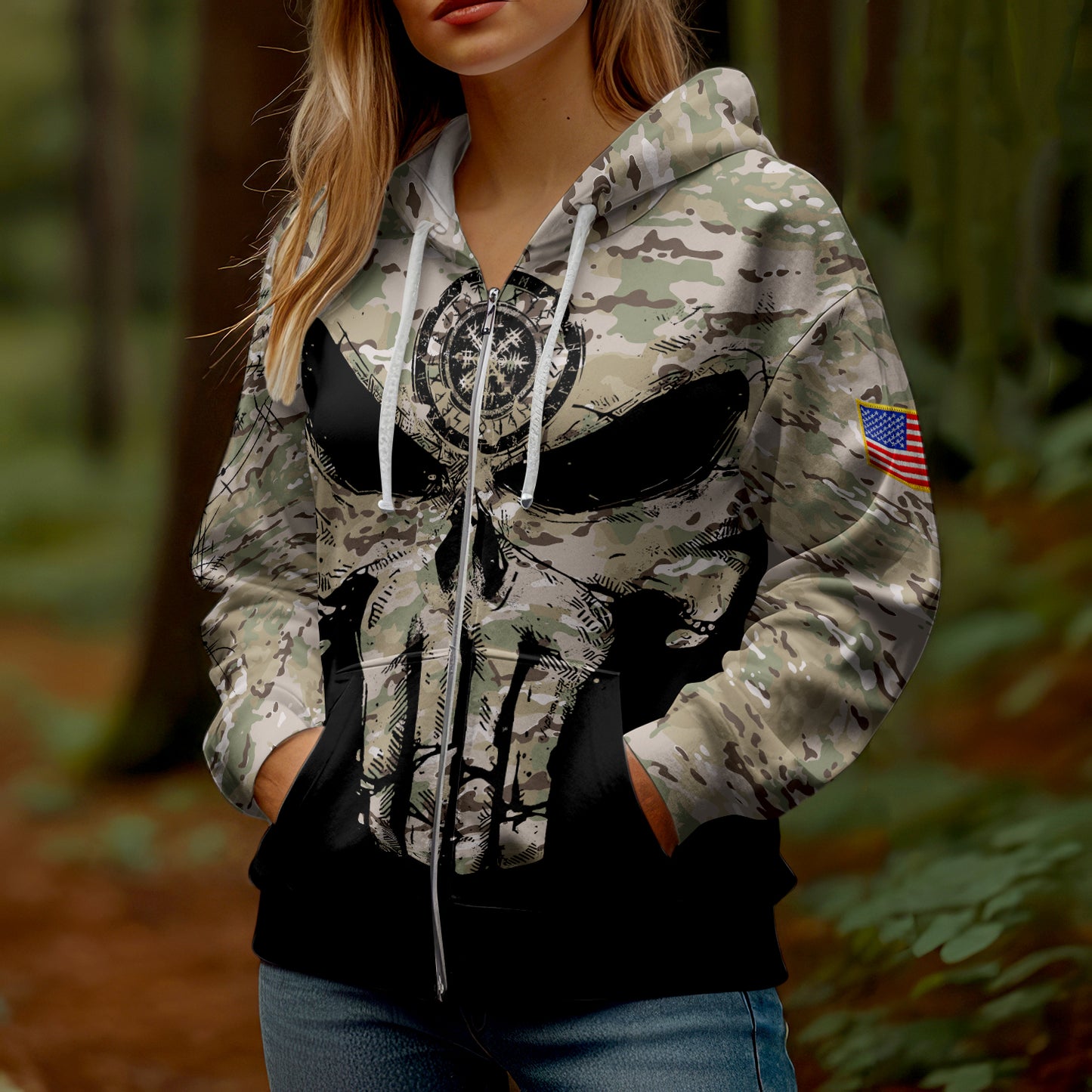 Viking Camo Skull - Viking Hoodie Set