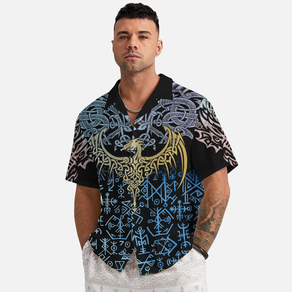 Blue Rune Dragon – Hawaii Shirt
