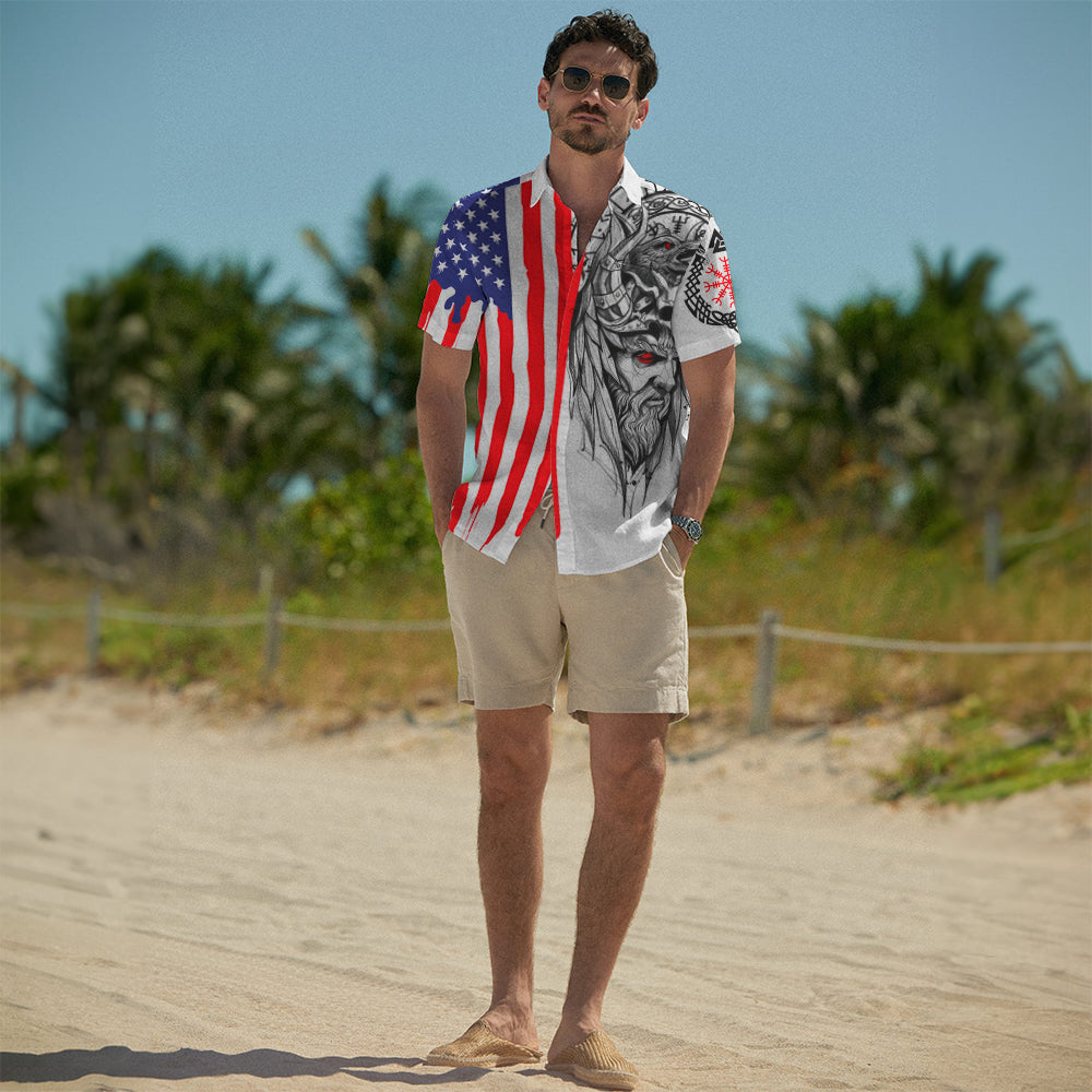 Odin's Patriotic Valor – Hawaii Shirt