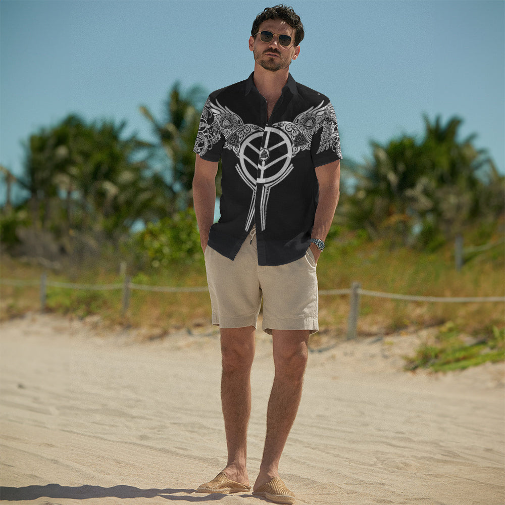 Runic Shield Hawaiian Shirt