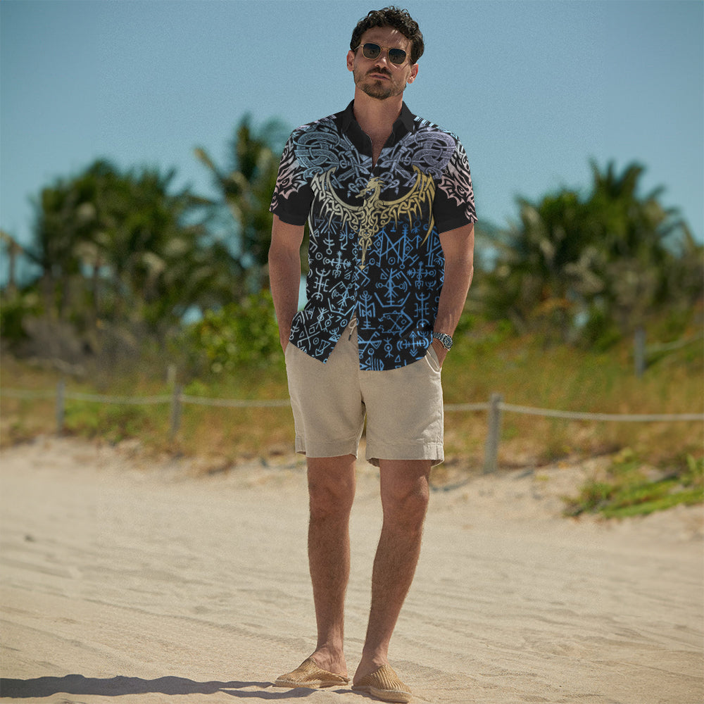 Blue Rune Dragon – Hawaii Shirt