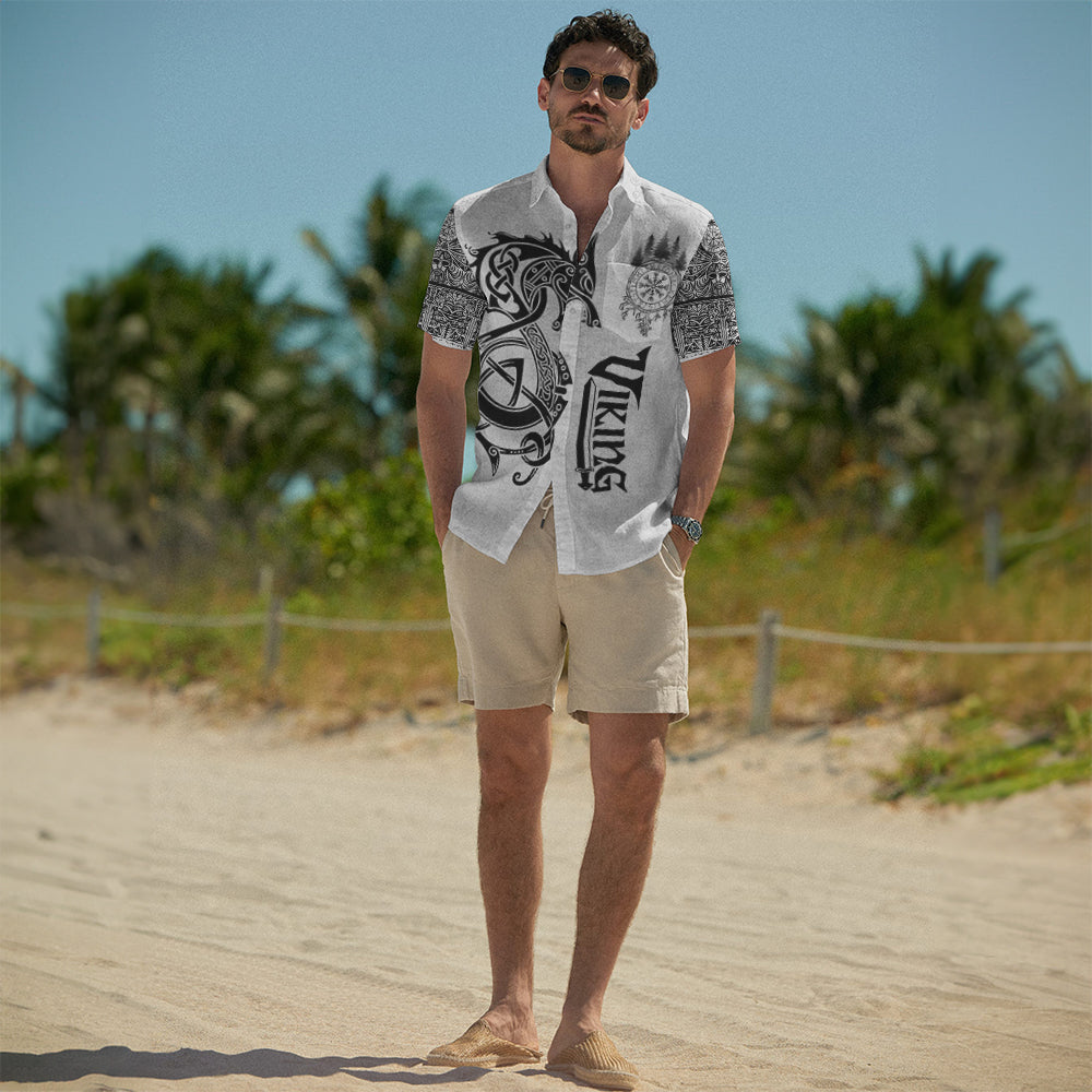 Dragon Shield Viking Hawaiian Shirt