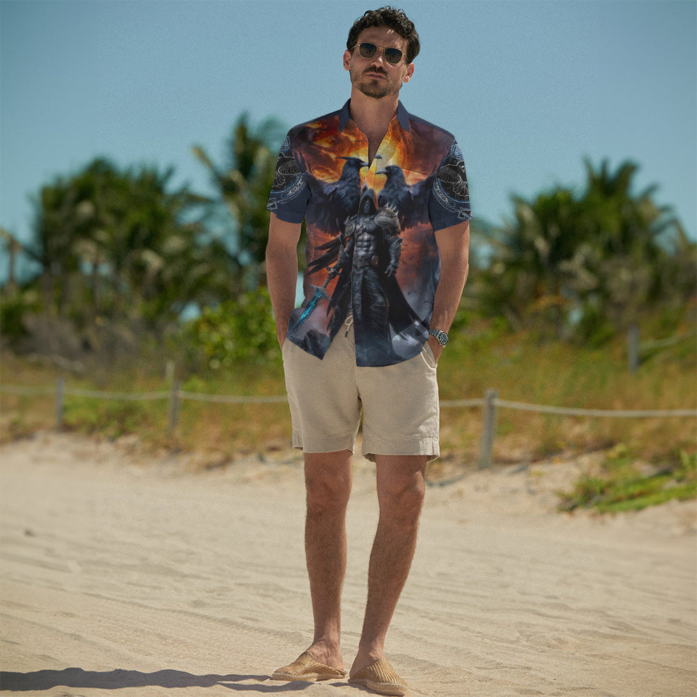 Raven King's Fury - Viking Hawaiian Shirt