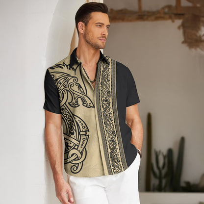Golden Celtic Wolf– Hawaii Shirt