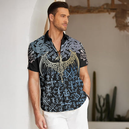 Blue Rune Dragon – Hawaii Shirt