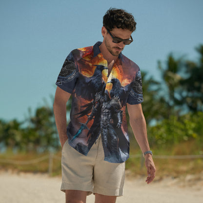 Raven King's Fury - Viking Hawaiian Shirt