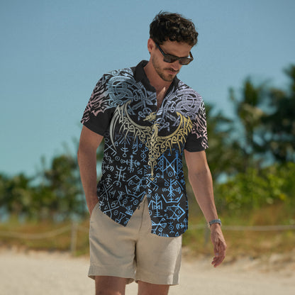 Blue Rune Dragon – Hawaii Shirt
