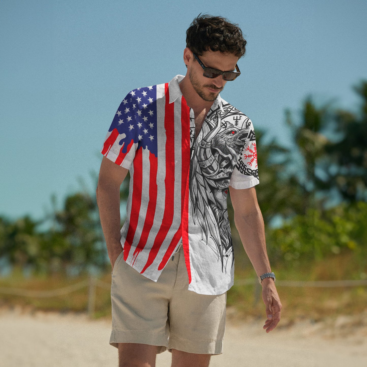 Odin's Patriotic Valor – Hawaii Shirt