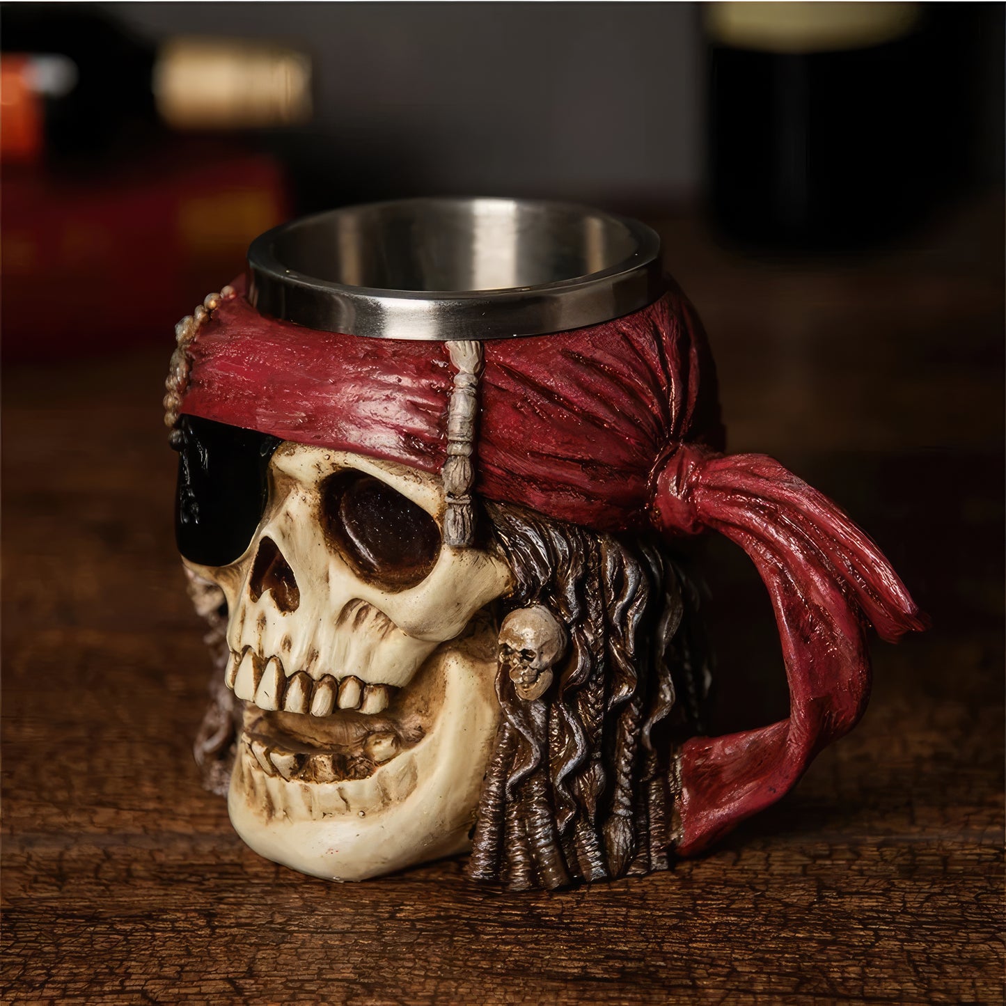 Viking Pirate Skull Beer Mug