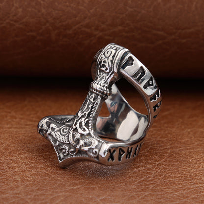 Odin's Hammer Viking Ring