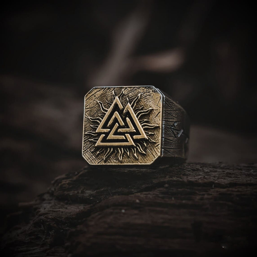 Silver Nordic Valknut Ring