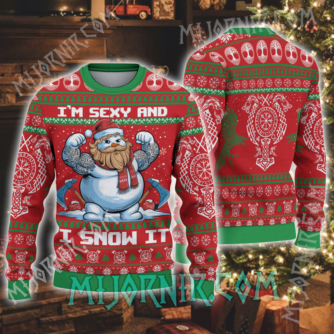 Viking Snowman Swagger - Viking Ugly Christmas Sweater