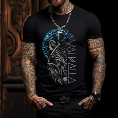 Valhalla Wolf Mask Viking  T Shirt