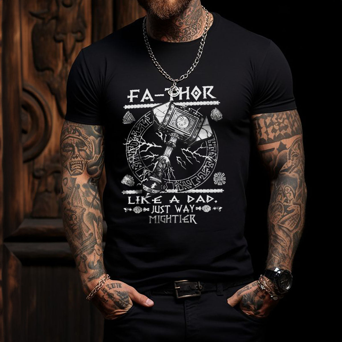 Mens Fathor  Viking T Shirt