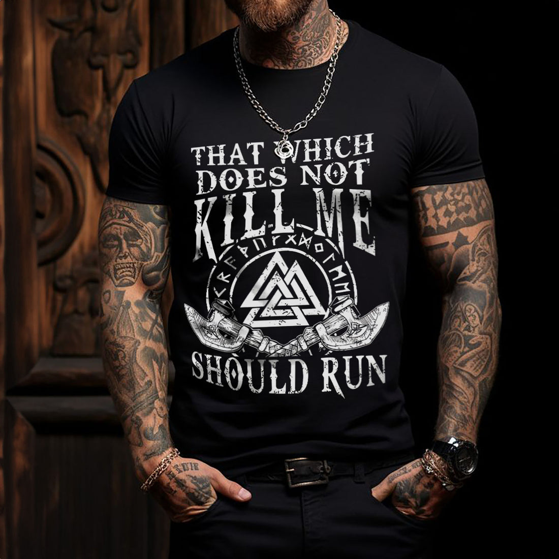 Me Should Run Viking  T Shirt