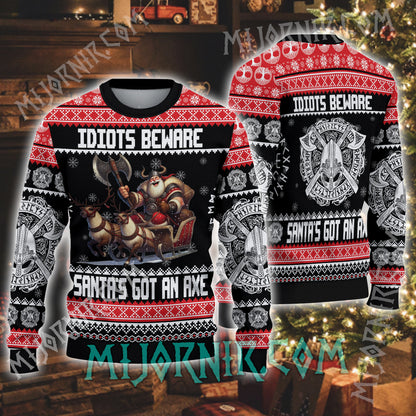 Santa's got an axe - Viking Ugly Christmas Sweater