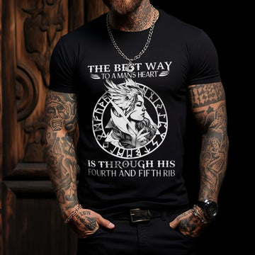 The Best Way To Mans Heart Viking T Shirt