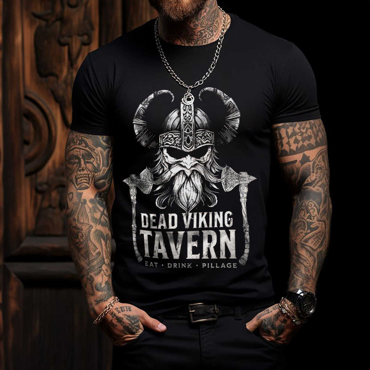 Pub Drinking Viking T Shirt