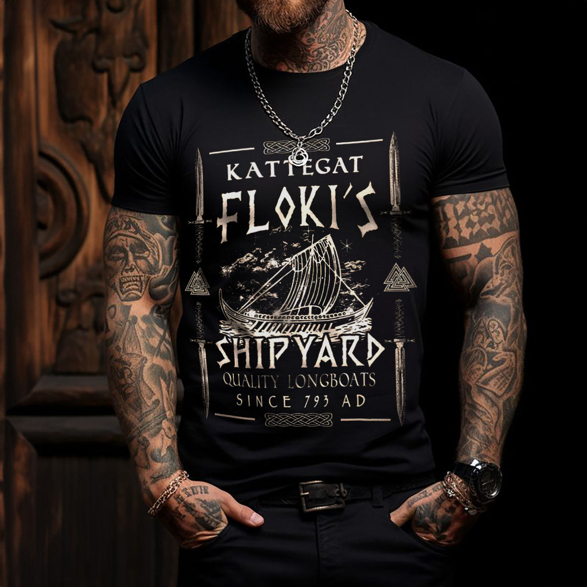 Flokis Shipyard Kattegat Viking T Shirt