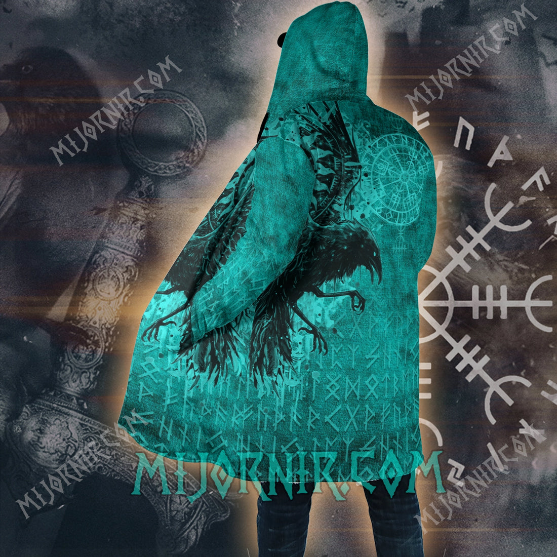 Raven of Odin - Viking Hooded Cloak