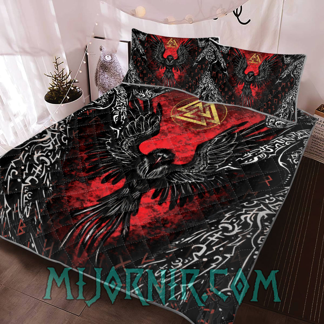 Mijonir Valknut Raven Bedding Set