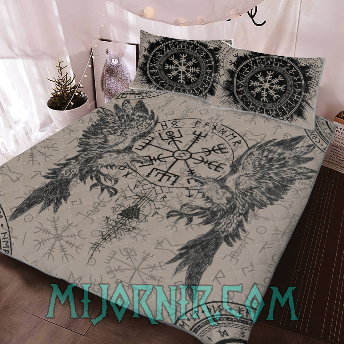 Valhalla Raven - Viking Quilt Set