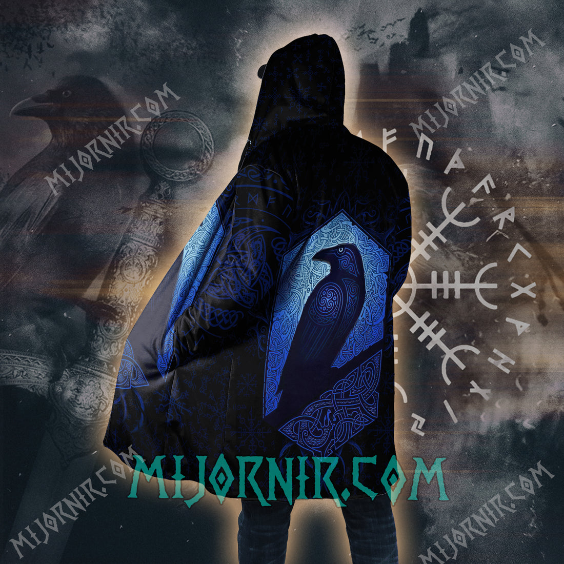 Raven of Odin - Viking Hooded Cloak