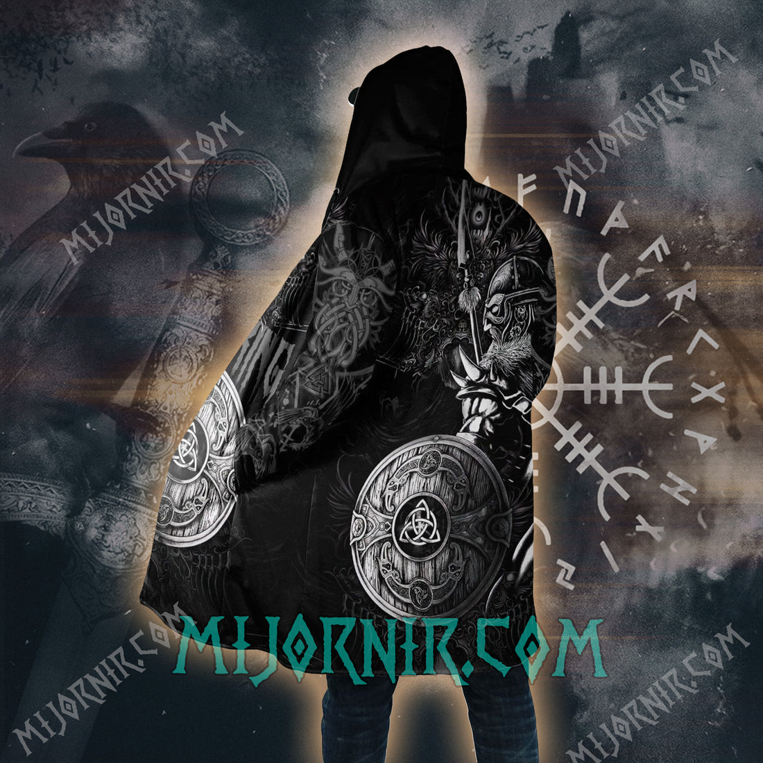 Shield of the Viking Warrior - Viking Hooded Cloak