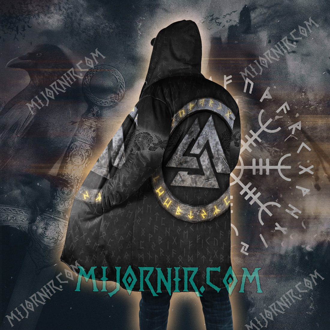 Valknut of Odin - Viking Hooded Cloak