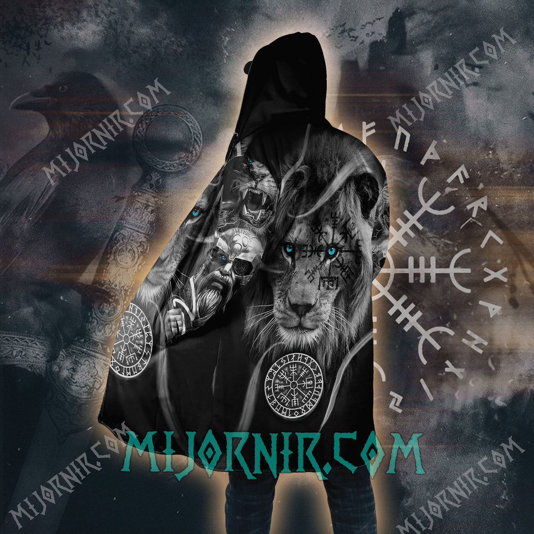 Lion of the North - Viking Hooded Cloak