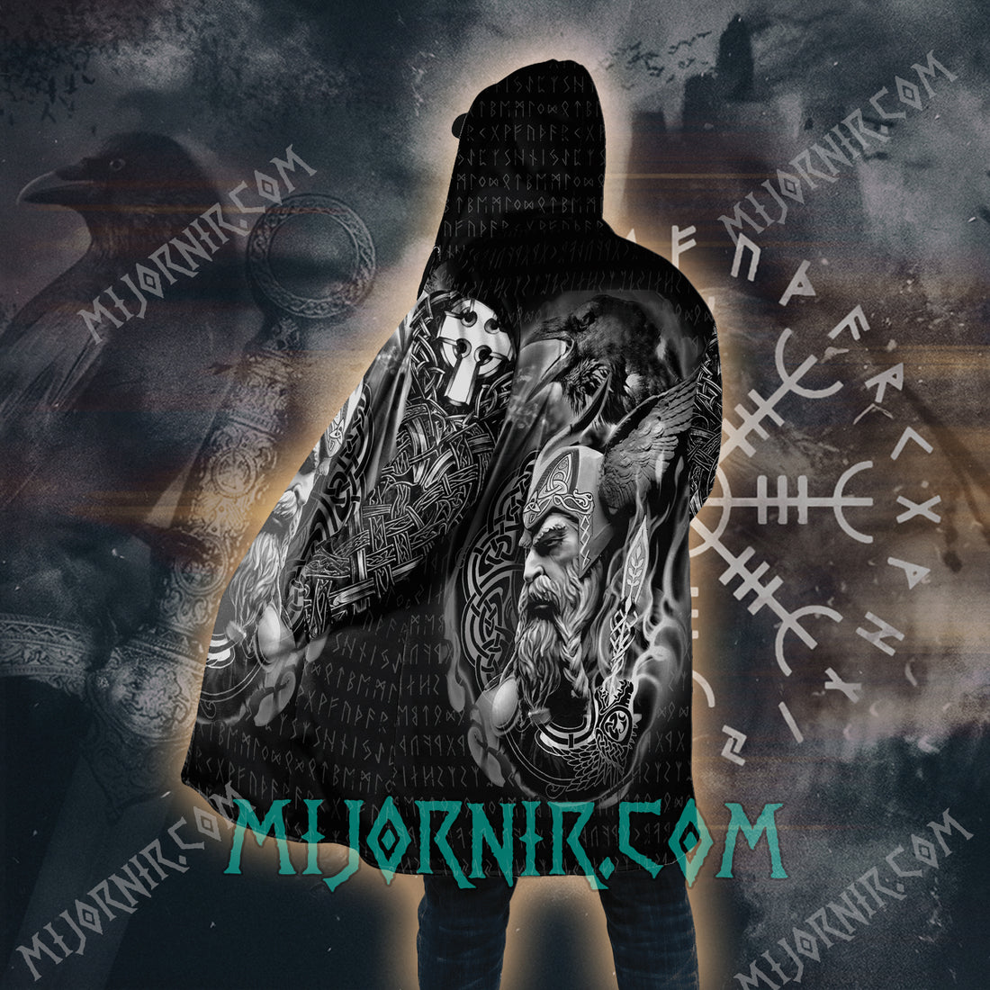 Odin's Wisdom - Viking Hooded Cloak