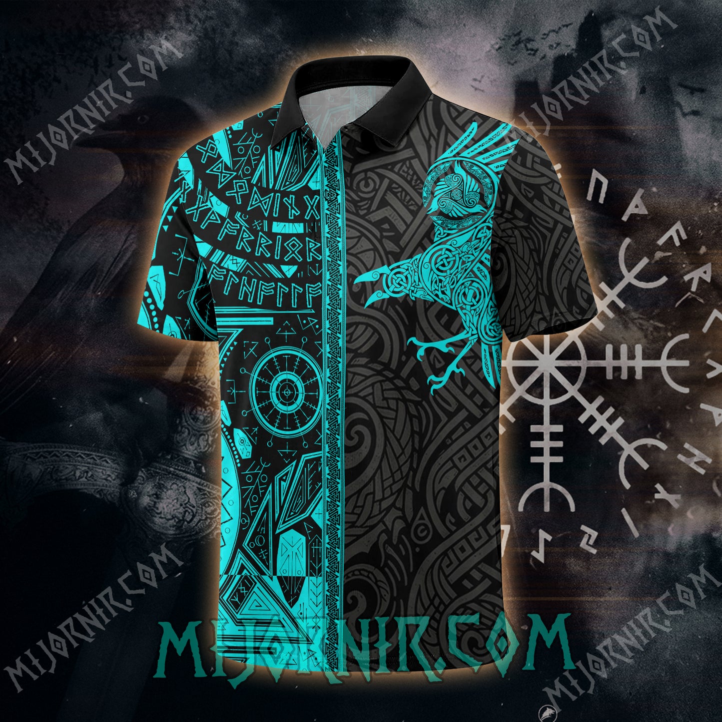 Mystic Raven Viking Polo Shirt