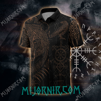 Norse Raven Viking Polo Shirt - All-Over Print Casual Wear