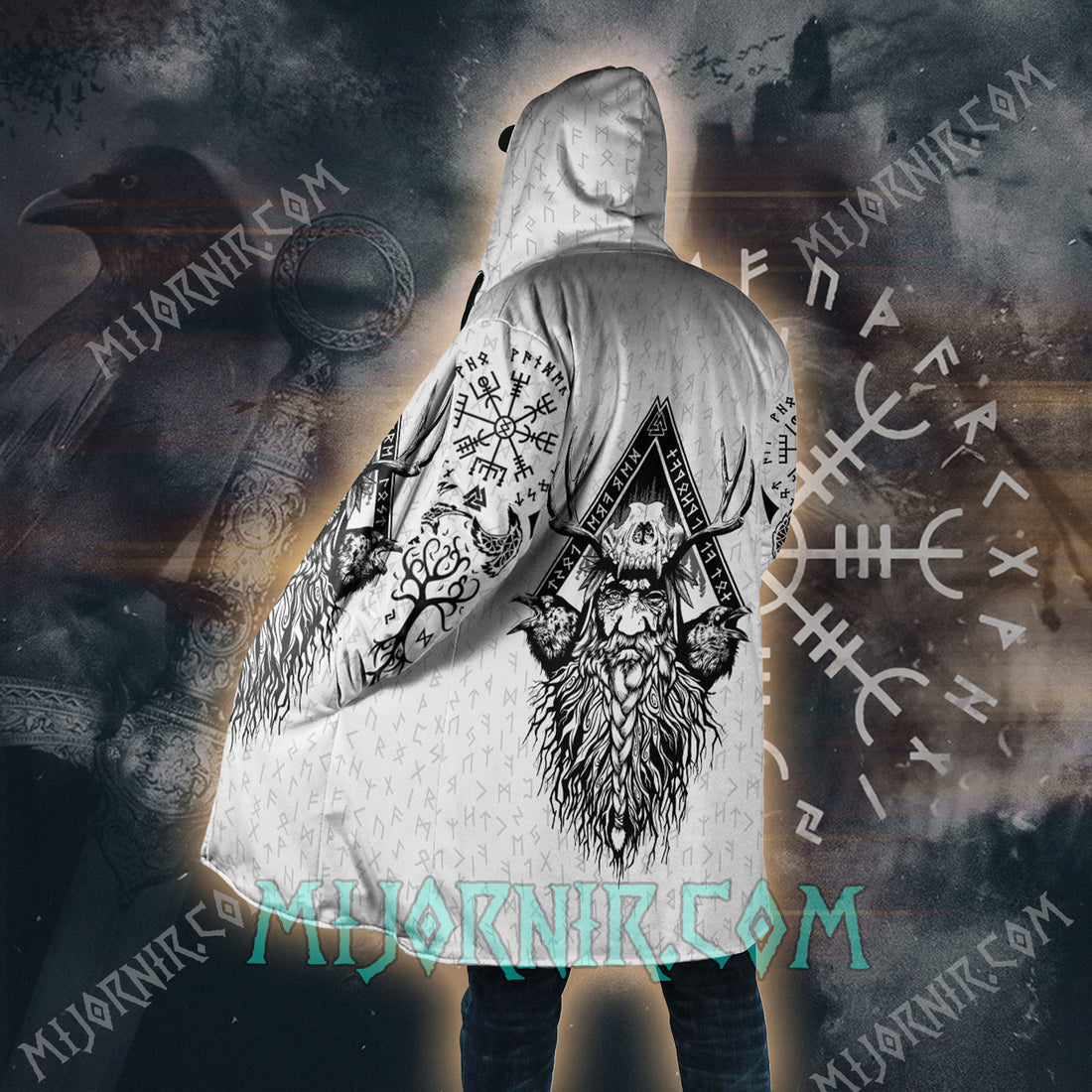 Wrath of the Nordic Shaman - Viking Hooded Cloak