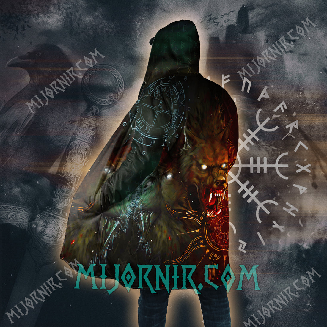 Howl of the Norse Wolves - Viking Hooded Cloak