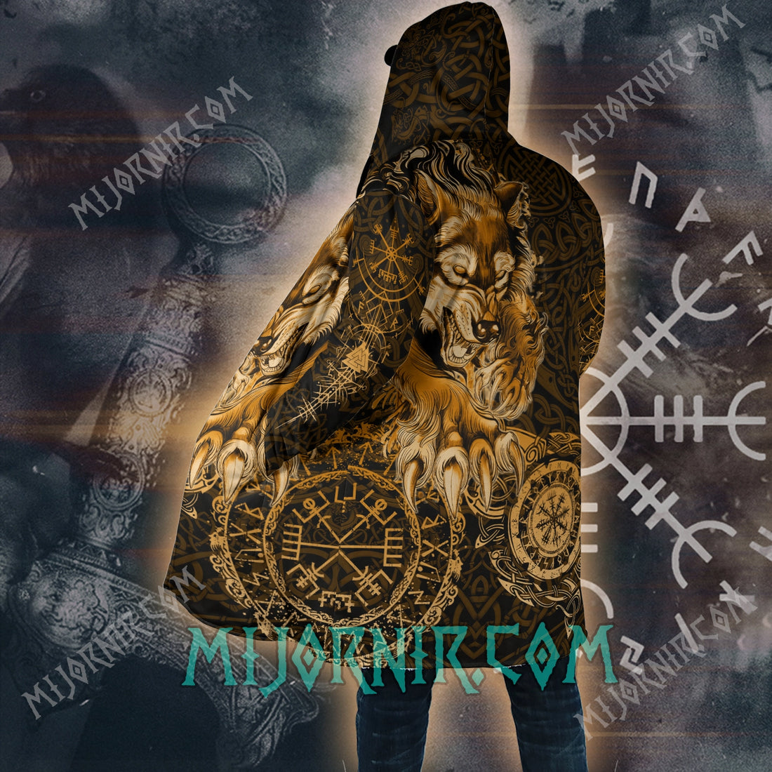 Fenrir's Wrath - Viking Hooded Cloak