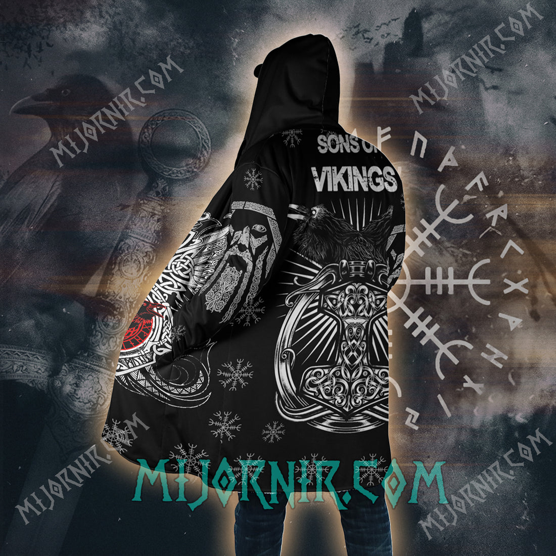 Sons of Vikings Mjölnir - Viking Hooded Cloak