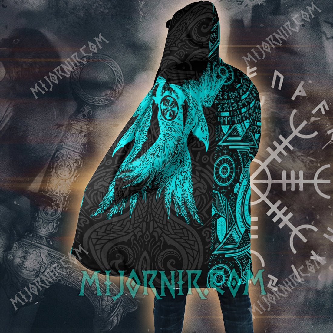 Arctic Raven Viking - Viking Hooded Cloak