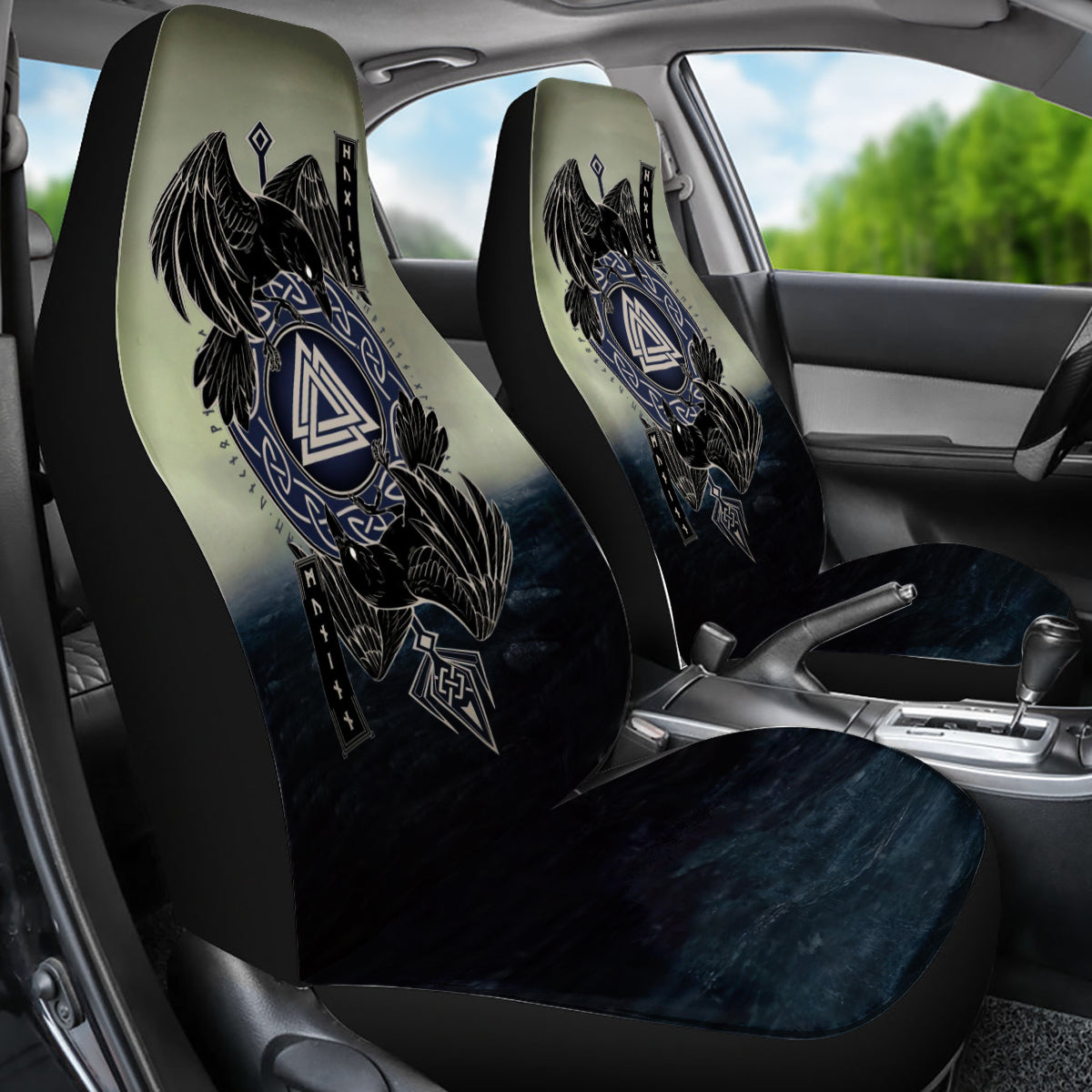 Odin's Ravens - Viking Car Seat Cover