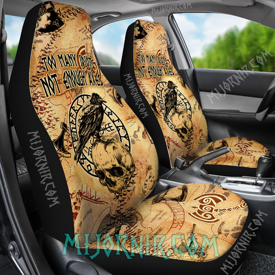 Too Many Idiots - Viking Car Seat Cover