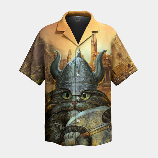 Viking Cat Hagar The Hairy Came To Purr And Pillage – Hawaii Shirt