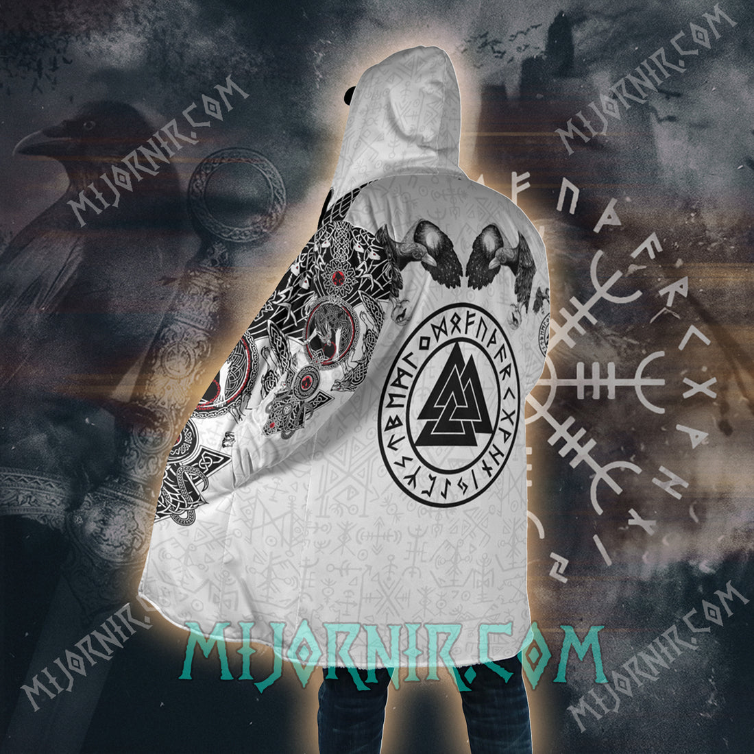 Valknut's Oath - Viking Hooded Cloak