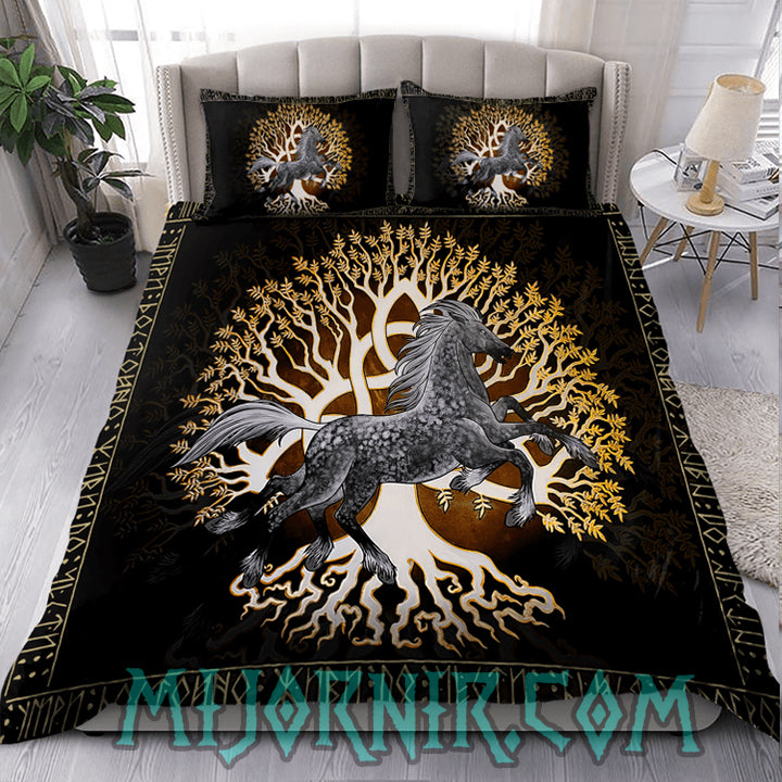 Yggdrasil and Sleipnir - Viking Duvet Cover