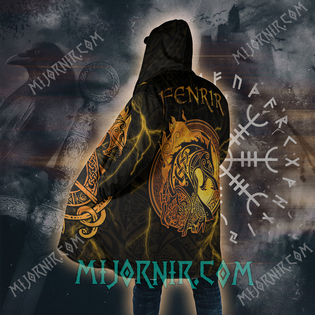 Fenrir's Fury - Viking Hooded Cloak